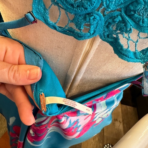 NWT Free People Gorgeous Floral Silky Slip Dress W/Embroidered Cutouts S - Picture 17 of 17